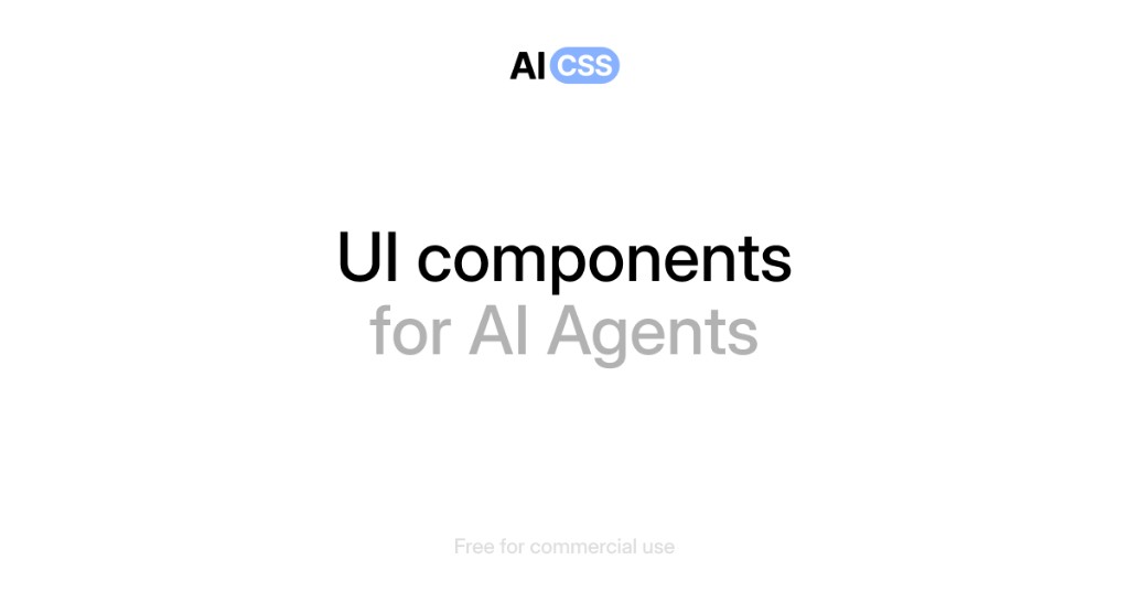 AIcss: UI Components for AI Agents